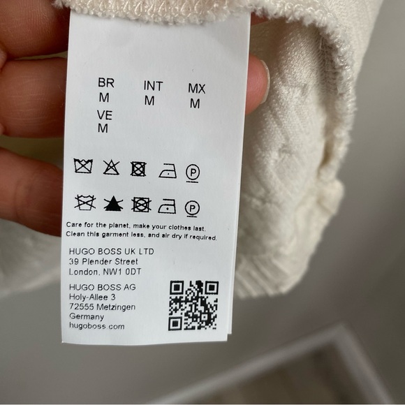 HUGO BOSS COTTON-SILK T-SHIRT WITH A SIGNATURE QUILTED EFFECT Size MEDIUM - Picture 9 of 16